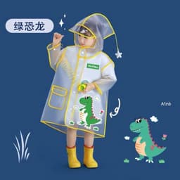 🌧️ Áo Mưa Trẻ Em Trong Suốt Hình Vịt Cute – Chống Nước EVA Cao Cấp50 3