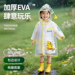 🌧️ Áo Mưa Trẻ Em Trong Suốt Hình Vịt Cute – Chống Nước EVA Cao Cấp50 7