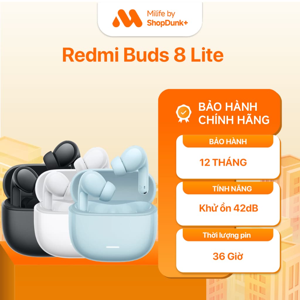 Tai nghe Bluetooth Xiaomi Redmi Buds 8 Lite Khử Ồn | Bảo hành chính hãng