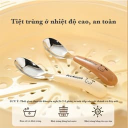 Thìa Ăn Dặm Cho Bé Inox 316 Cán Nhựa PP An Toàn Có Hộp Đựng Muỗng Tập Ăn Cho Trẻ 7