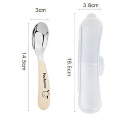 Thìa Ăn Dặm Cho Bé Inox 316 Cán Nhựa PP An Toàn Có Hộp Đựng Muỗng Tập Ăn Cho Trẻ 8
