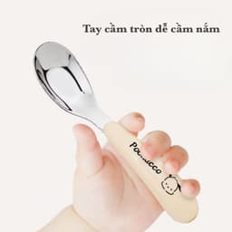 Thìa Ăn Dặm Cho Bé Inox 316 Cán Nhựa PP An Toàn Có Hộp Đựng Muỗng Tập Ăn Cho Trẻ 6