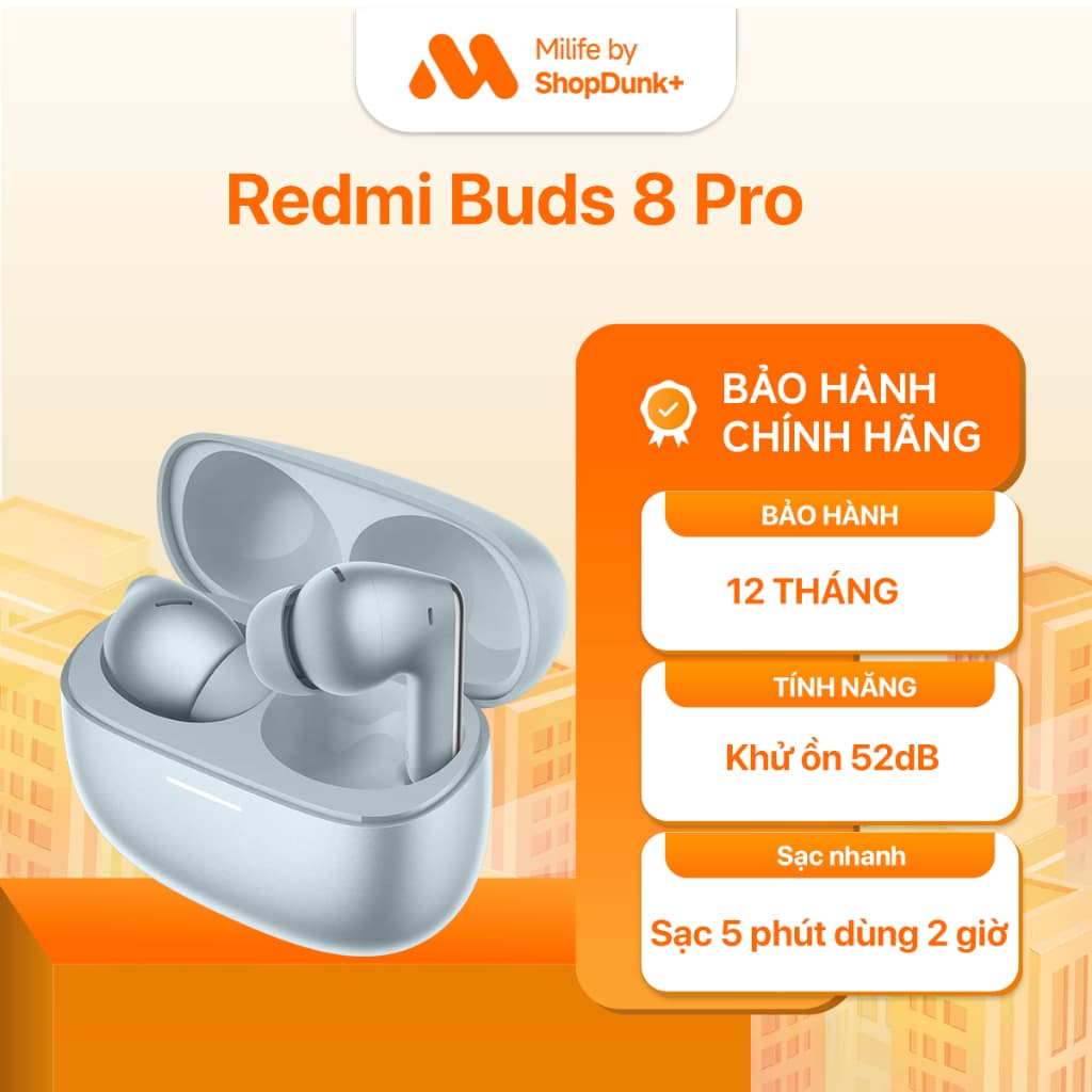 Tai nghe Bluetooth Xiaomi Redmi Buds 8 Pro | Bảo hành chính hãng