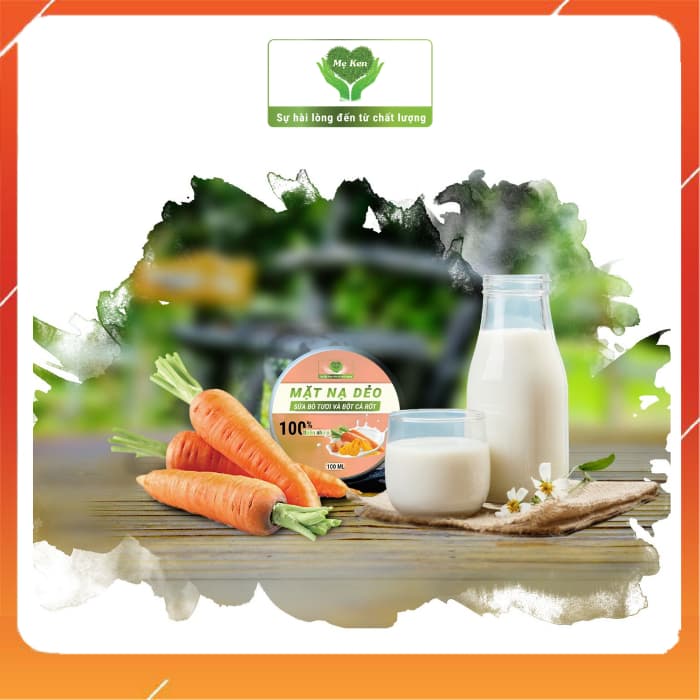 MẶT NẠ DẺO SỮA BÒ TƯƠI & BỘT CÀ RỐT (100ml)
