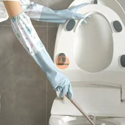 Găng tay cao su rửa chén bát giặt đồ ôm sát lót nỉ ấm áp đàn hồi tốt chống rách không hại da tay 6