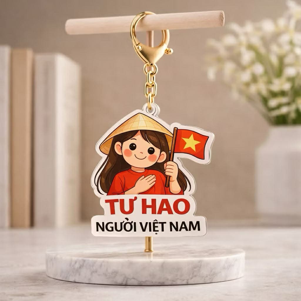 Móc Khóa Tự Hào Việt Nam mới nhất 2026 - MIU GẤU XINH