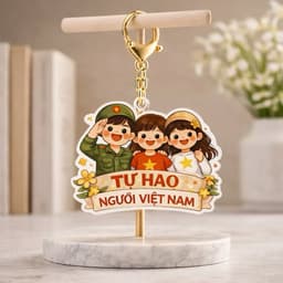 Móc Khóa Tự Hào Việt Nam mới nhất 2026 - MIU GẤU XINH 9