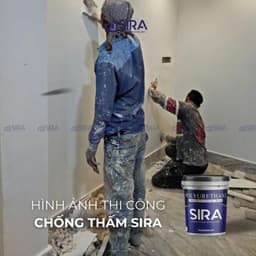 [1KG] Sơn Chống Thấm Vết Nứt Tường Đứng, Tường Cũ, Sàn Âm, Tường Mới, Sân Thượng Ít Đi Lại SIRA P900 5