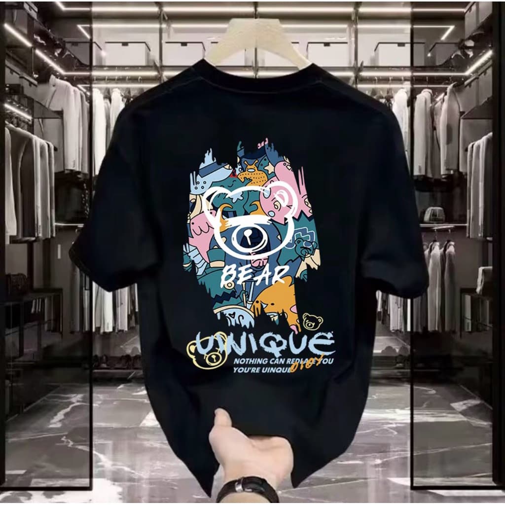 Áo Thun Unisex Nam Nữ in hình gấu BEAR chất liệu cotton 100% co giãn 4 chiều