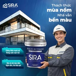 [1KG] Sơn Chống Thấm Vết Nứt Tường Đứng, Tường Cũ, Sàn Âm, Tường Mới, Sân Thượng Ít Đi Lại SIRA P900 7