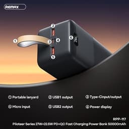 Pin Dự Phòng Sạc Nhanh 27W Remax RPP-117 50.000mAh và 65W WEKOME WP-117 20.000mAh 4