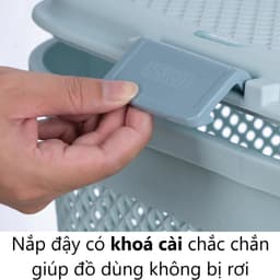 làn nhựa đựng đồ đi sinh nhựa cao cấp có quai xách, giỏ đựng đồ cho mẹ và bé hokori 2610 3