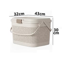 làn nhựa đựng đồ đi sinh nhựa cao cấp có quai xách, giỏ đựng đồ cho mẹ và bé hokori 2610 5