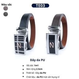 Thắt lưng trẻ em khoá lăn tự động bản 3cm nhiều màu, dây nịt bé nam khoá lăn TE03TN3 3