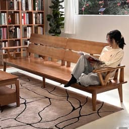 Ghế sofa gỗ đệm nỉ, da VUADECOR VS80 3