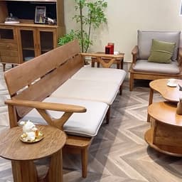 Ghế sofa gỗ đệm nỉ, da VUADECOR VS80 8