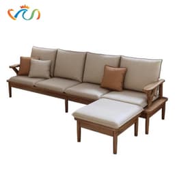 Ghế sofa gỗ đệm nỉ, da VUADECOR VS80 1