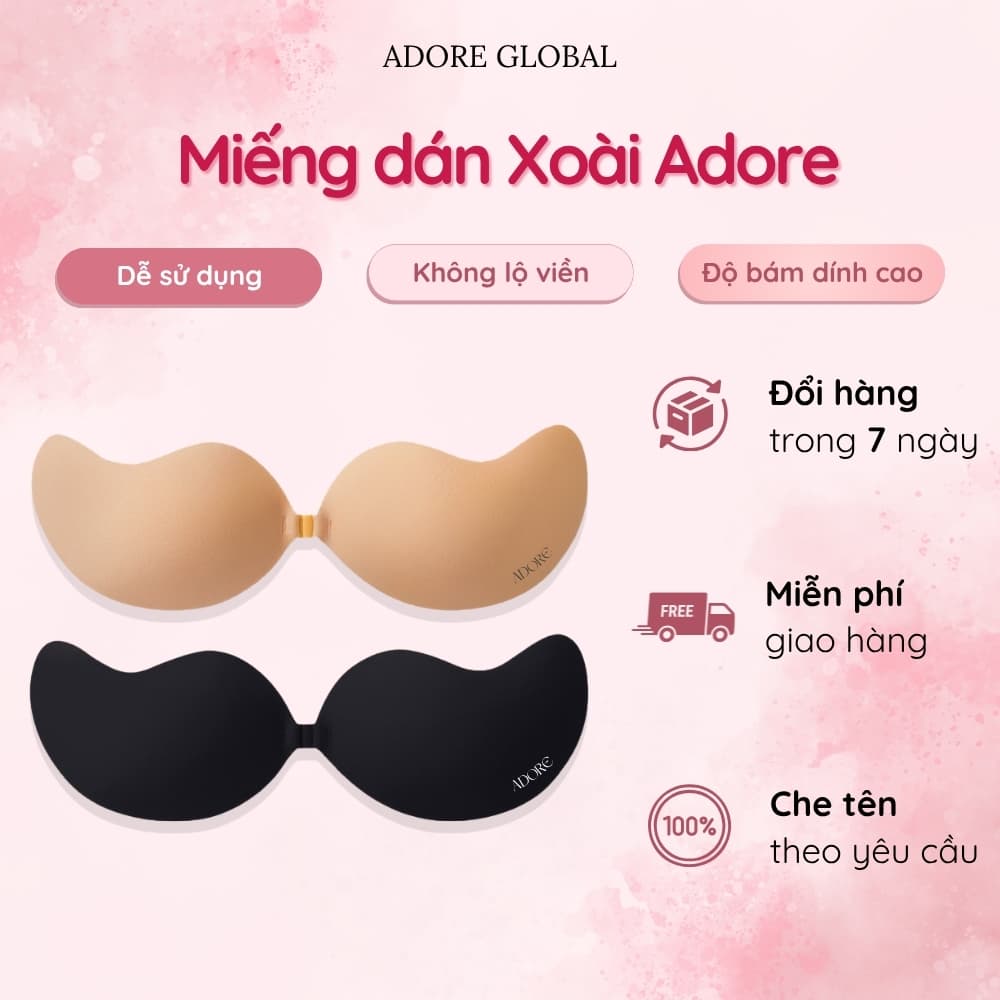 Miếng Dán Xoài Cài Trước Tạo Khe Gom V1 Bám Dính Tốt, Miếng Dán Nhũ Hoa Bra Tái Sử Dụng Được