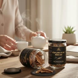 Nấm linh chi đỏ, hồng chi thái lát - lọ 50g - Dalat Cordyceps 6