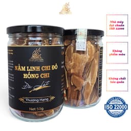 Nấm linh chi đỏ, hồng chi thái lát - lọ 50g - Dalat Cordyceps 1