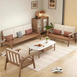 Ghế sofa gỗ đệm nỉ, da VUADECOR VS81 7