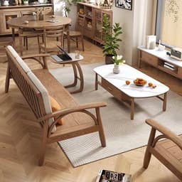 Ghế sofa gỗ đệm nỉ, da VUADECOR VS81 9