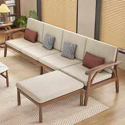 Ghế sofa gỗ đệm nỉ, da VUADECOR VS81 2