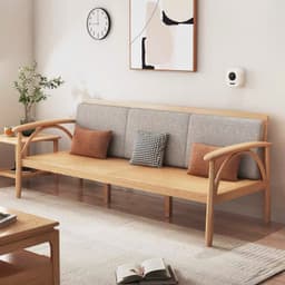 Ghế sofa gỗ đệm nỉ, da VUADECOR VS81 5