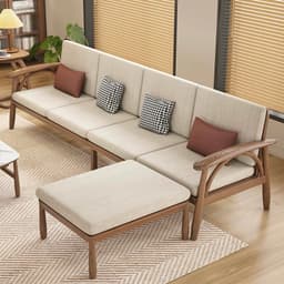 Ghế sofa gỗ đệm nỉ, da VUADECOR VS81 8