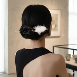 Trâm Cài Tóc Lông Vũ Phong Cách Cổ Điển Sang Trọng - Phụ Kiện Tóc Hán Phục, Sườn Xám Cao Cấp 2