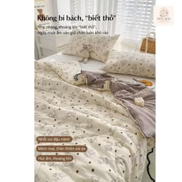 Chăn Cotton Đũi Hè Phong Cách Hàn, Chăn Hè Mềm Mịn Thoáng Mát Nhiều Mẫu - [1m8 x 2m] D7 2