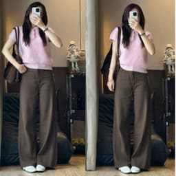 Quần Jean Nữ Ống Loe Lưng Cao Màu Nâu Choco AN TÂY Dài 103cm #7768 – Quần Bò Ống Rộng Hack Dáng Form Đẹp 4