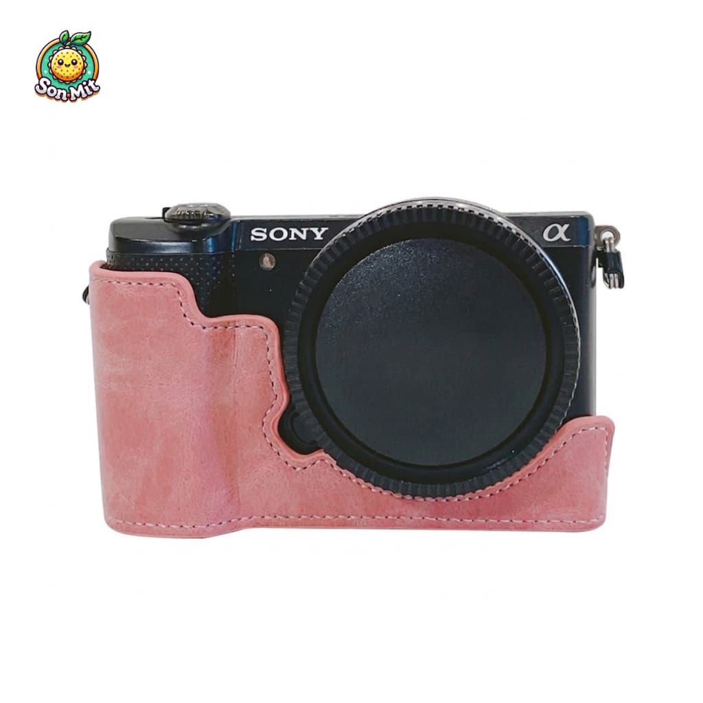 [SẴN] Case bao da Halfcase SONY A5000 A5100 Ốp da bảo vệ máy ảnh
