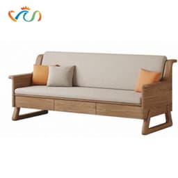 Ghế sofa gỗ đệm nỉ, da có ngăn để đồ VUADECOR VS82 1