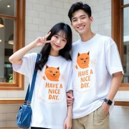 Áo Thun 3192 Phom Rộng HY KOREA Vải Cotton 65/35 Co giãn Phù Hợp Nam Nữ Từ 35 Tới 80kg 1