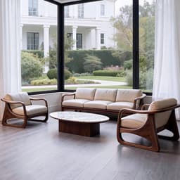 Ghế sofa gỗ tự nhiên đệm nỉ, da VUADECOR VS83 4