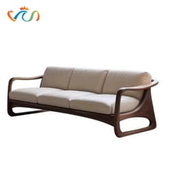Ghế sofa gỗ tự nhiên đệm nỉ, da VUADECOR VS83 1