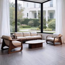 Ghế sofa gỗ tự nhiên đệm nỉ, da VUADECOR VS83 3
