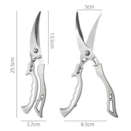  Kéo Làm Bếp Đa Năng - Cắt Xương Trợ Lực Siêu Bén Đa Năng Cộng Lực Cắt Thịt Cá Gà Vịt Chất Liệu Thép Không Gỉ Cứng 9