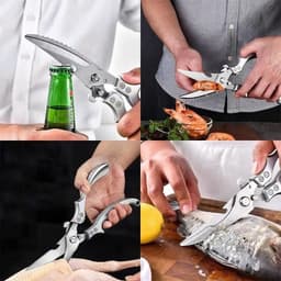  Kéo Làm Bếp Đa Năng - Cắt Xương Trợ Lực Siêu Bén Đa Năng Cộng Lực Cắt Thịt Cá Gà Vịt Chất Liệu Thép Không Gỉ Cứng 3