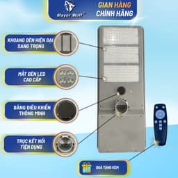 Đèn Đường Năng Lượng Mặt Trời Liền Thể CS 300W MayorWolf Bảo Hành 2 Năm 8