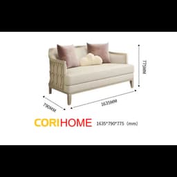 Sofa Gỗ CNC Tựa Cong,Sofa Gỗ Cao Cấp Kness Caracole CORIHOME, Phong Cách Indochine, Gỗ ASH 5