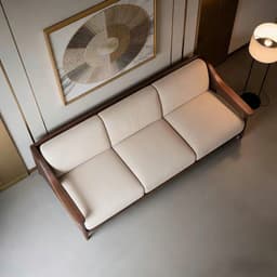 Ghế sofa gỗ tự nhiên đệm nỉ, da VUADECOR VS84 7