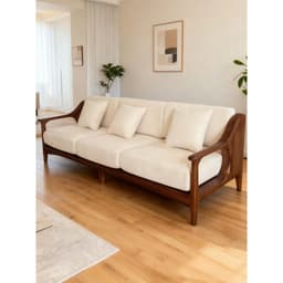 Ghế sofa gỗ tự nhiên đệm nỉ, da VUADECOR VS84 8