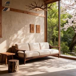 Ghế sofa gỗ tự nhiên đệm nỉ, da VUADECOR VS84 5