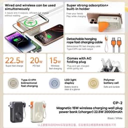 Pin Dự Phòng Sạc Nhanh 22.5W Không Dây Remax CP-2 20.000mah và Wekome Wp-89 10.000mah 2