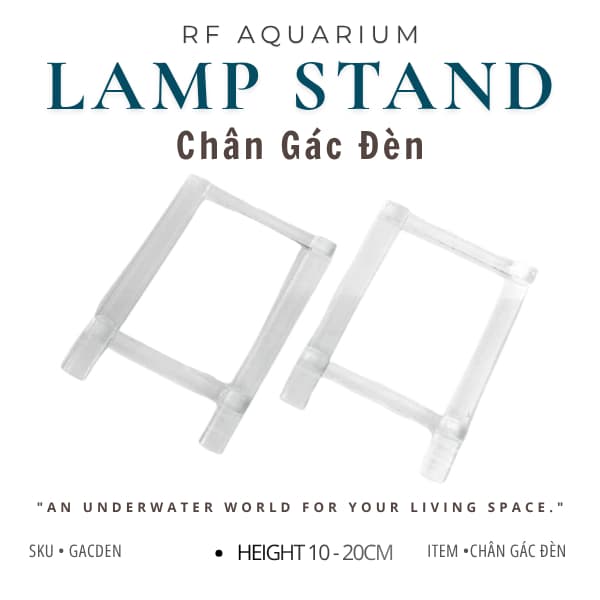 Chân Gác Đèn Bằng Kính Tăng Chiều Cao 10-20cm Để Phủ Sáng Rộng Hơn Cho Bể Cá Thuỷ Sinh