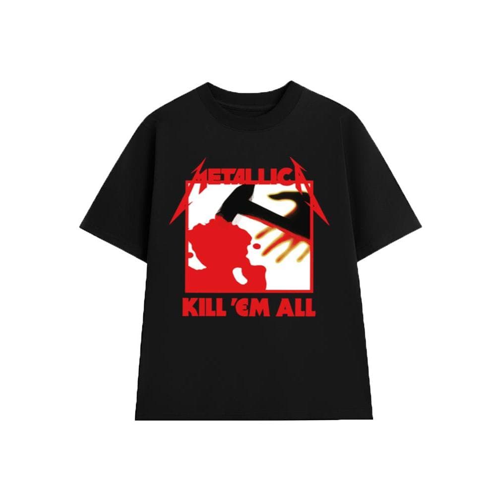 Áo Thun Kill 'Em All - METALLICA Rock Band vintage, Unisex Form Rộng Cotton Mềm