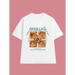 Áo Thun Eye Of The Beholder - METALLICA Rock Band vintage, Unisex Form Rộng Cotton Mềm 2