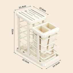 Kệ Cắm Dao Kèm Ống Đựng Đũa Thìa Đa Năng - Kệ Đựng Dao Kéo Nhà Bếp Thông Minh Có Khay Hứng Nước 3